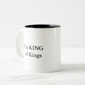 王の中の王!堂々とした王者のセラミックコーヒーマグ ツートーンマグカップ (正面左)