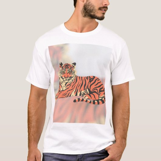 王の休息する虎 Tシャツ (正面)