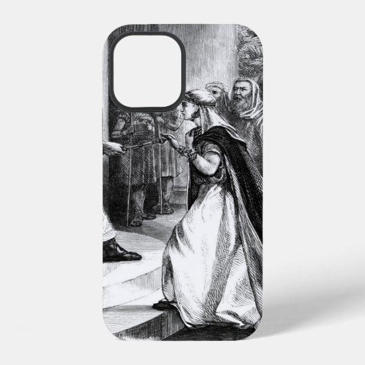 王の前のエステル iPhoneケース (裏面)