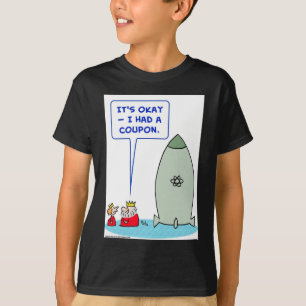 王の女王の爆弾の原子クーポン Tシャツ