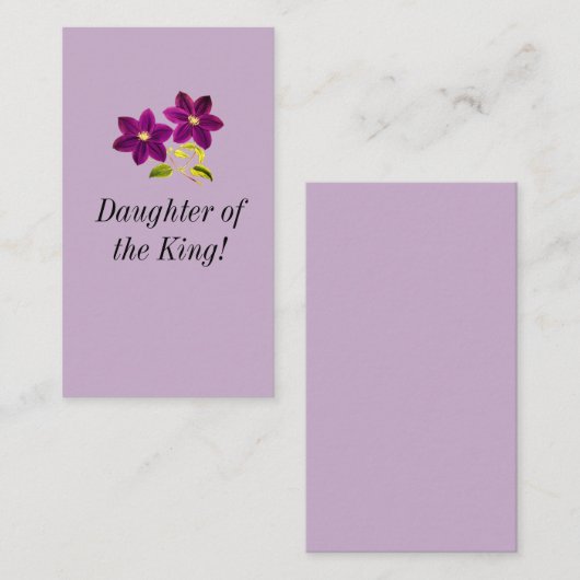 王の娘 名刺 (正面/裏面)