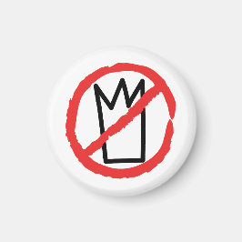 王の抗議ロゴなし、赤い停止のサインなし マグネット
