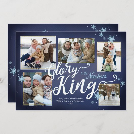 王の栄生まれたばかりの光 |クリスマスフォトカード シーズンカード (正面/裏面)