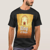 王の王 王の上のイエス・キリスト黒 Tシャツ (正面)