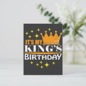 王の誕生日お祝いパーティーギフト ポストカード (スタンド正面)