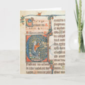 王の遊ぶことを描写しているデイヴィッドHistoriatedのイニシャル ノートカード (正面)