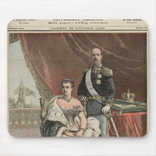 王の銀製の結婚記念日 マウスパッド (正面)