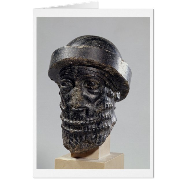 王の頭部、多分、Hammurabi Babyloの王 (正面)