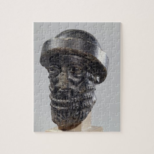 王の頭部、多分、Hammurabi Babyloの王 ジグソーパズル (縦)