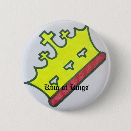 王のButton王 缶バッジ (正面)