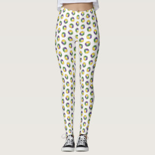 王のCakes Leggings Mardi Gras-すべて レギンス