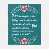 王のChristian Inspirational娘 フリースブランケット (正面)