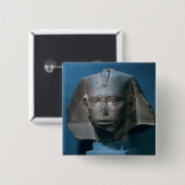 王のDjedefre頭部、古いAbu Roashからの 缶バッジ (正面&裏面)