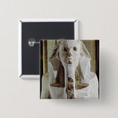 王のDjoserつけられていた彫像 缶バッジ (正面&裏面)