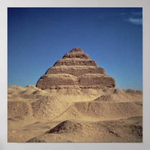 王のDjoser、紀元前のc.2630-2611ステップピラミッド ポスター