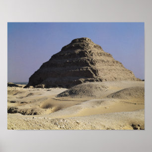 王のDjoser Old Kingdomステップピラミッド ポスター