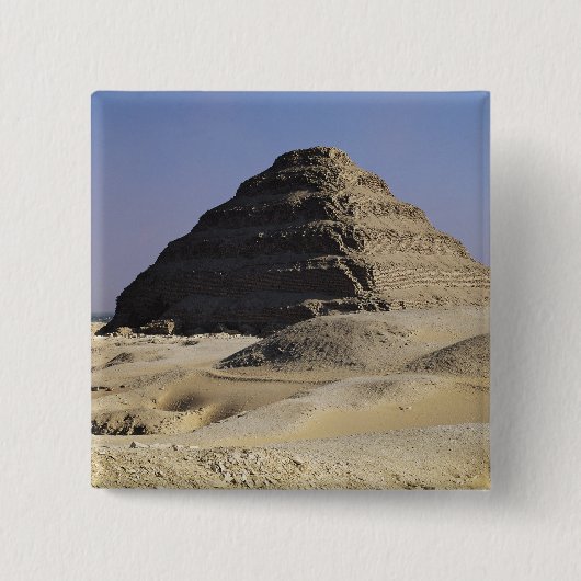 王のDjoser Old Kingdomステップピラミッド 缶バッジ (正面)