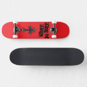 王のSkateboard Deck赤い王 スケートボード (横)