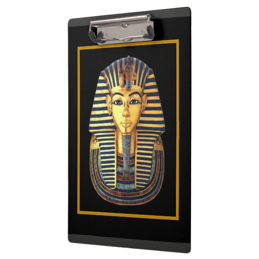王のTutankhamun古代エジプトの金ゴールドのマスク クリップボード (左)