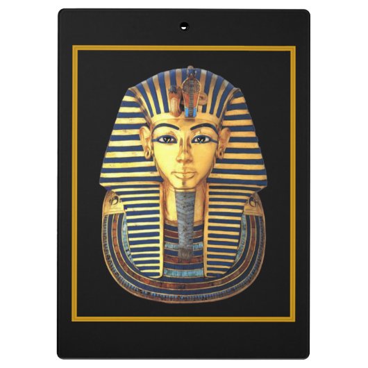 王のTutankhamun古代エジプトの金ゴールドのマスク クリップボード (裏面)