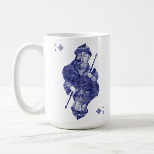 王はトランプの一組のスーツの一つである。 コーヒーマグカップ (左)