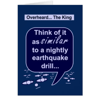 王はtidinessに地震のドリルを好みます