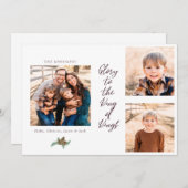 王への栄光の写真コラージュのクリスマス (正面/裏面)