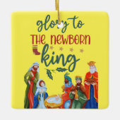 王への栄光生まれたばかりの セラミックオーナメント (正面)