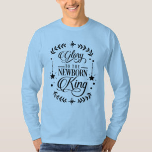 王への栄光 – 生まれたばかりのクリスマス – 男性 Tシャツ