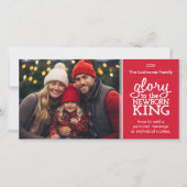 王への栄光 – 赤生まれたばかりの白い写真 シーズンカード (正面)