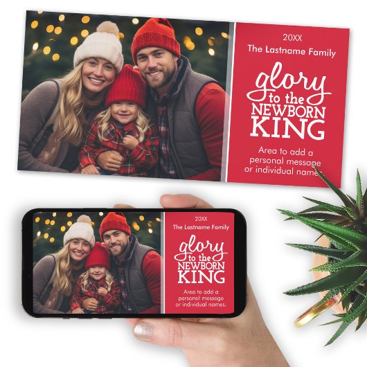 王への栄光 – 赤生まれたばかりの白い写真 シーズンカード