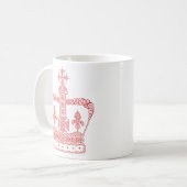 王または女王の王冠 コーヒーマグカップ (正面左)