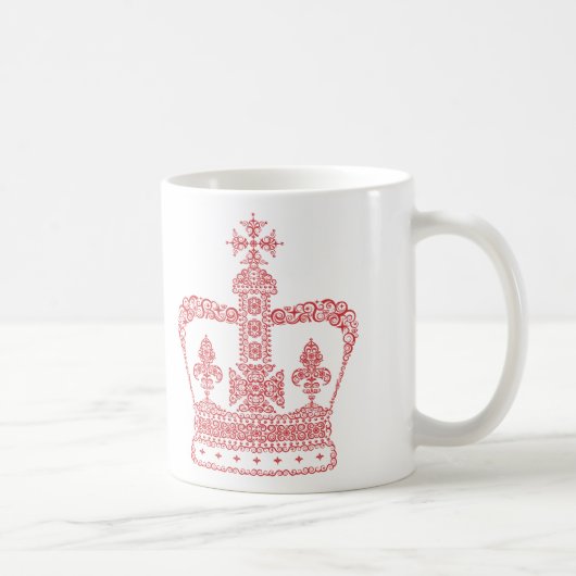 王または女王の王冠 コーヒーマグカップ (右)