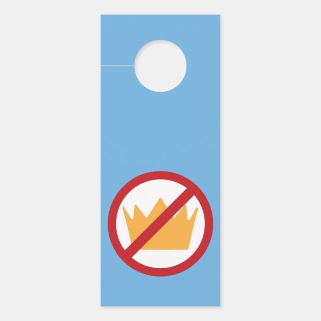 王よ！アンチトランプブルー ドアノブサイン (正面)