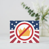王よ!アンチトランプ国旗 ポストカード (スタンド正面)