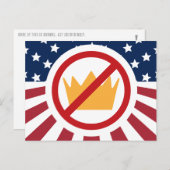 王よ!アンチトランプ国旗 ポストカード (正面/裏面)