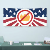 王よ！アンチトランプ国旗 横断幕 (トレードショー)