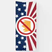 王よ！アンチトランプ国旗 横断幕 (縦)