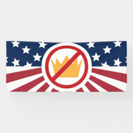王よ！アンチトランプ国旗 横断幕