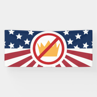 王よ！アンチトランプ国旗 横断幕