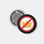 王よ!アンチトランプ民主化支持ブラック マグネット (正面/裏面)