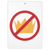 王よ！アンチトランプ クリップボード (裏面)