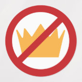 王よ！アンチトランプ ラベル (デザイン2)