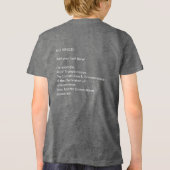 王よ!アンチ切り札のカスタマイズ トライブレンドTシャツ (裏面)