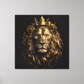 王よ!オズの臆病ではないライオン キャンバスプリント (正面)
