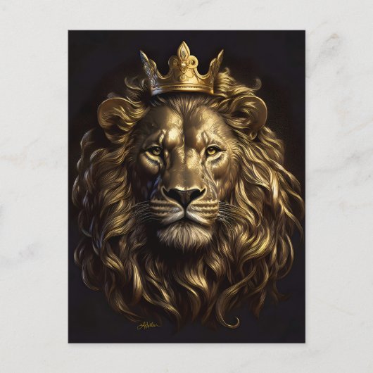 王よ！オズの臆病ではないライオン ポストカード (正面)