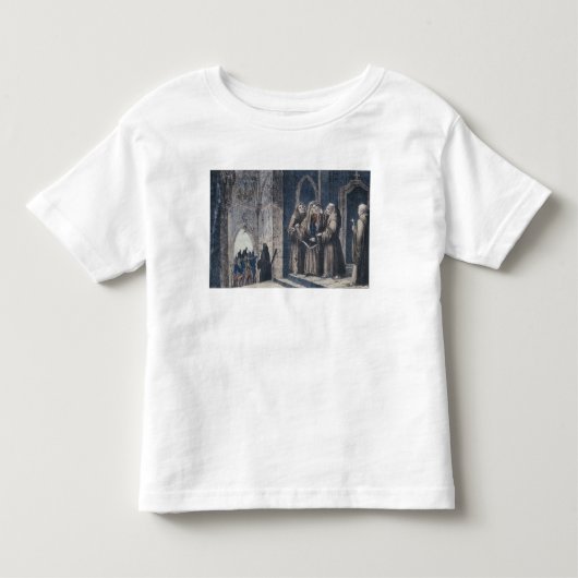 王をで覆っている修道士はCamenzの女子修道院をおおいます トドラーTシャツ (正面)