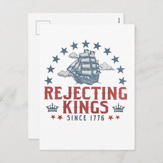 王を拒否する1776年7月4日 シーズンポストカード (正面/裏面)