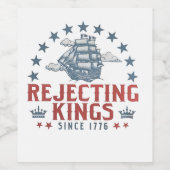 王を拒否する1776年7月4日 ワインラベル (シングルラベル)