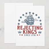 王を拒否する1776年7月4日 招待状 (正面/裏面)